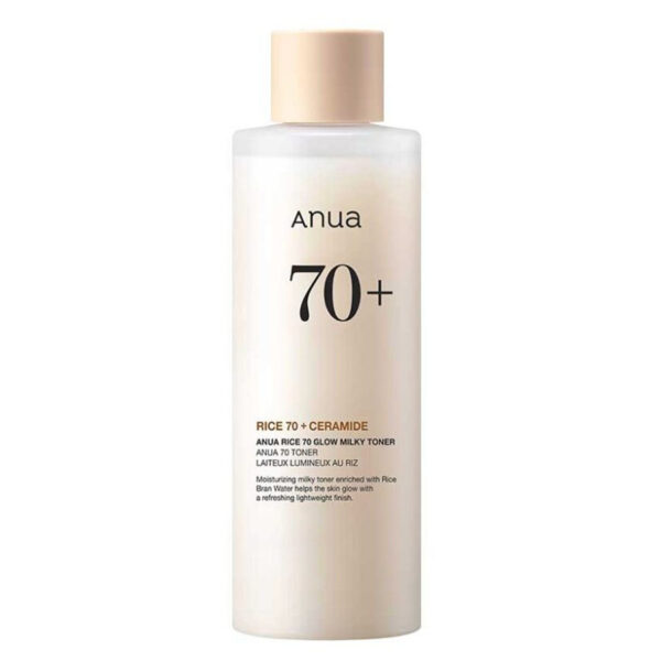 Anua Rice 70 Glow Milky Toner Mini — Reis-Toner mit 70% Reisextrakt für strahlende Haut (40 ml)