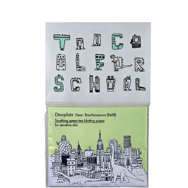 Too Cool For School Dinoplatz Dear. Brachiosaurus Mattierende Blotting Papers mit Aktivkohle (Nachfüllpackung)