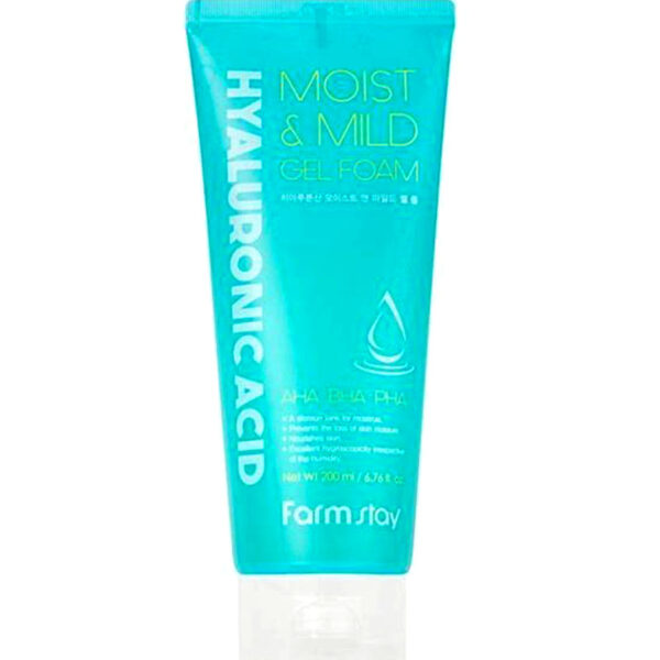 FarmStay Hyaluronic Acid Moist & Mild Gel Foam, 200 ml